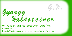 gyorgy waldsteiner business card